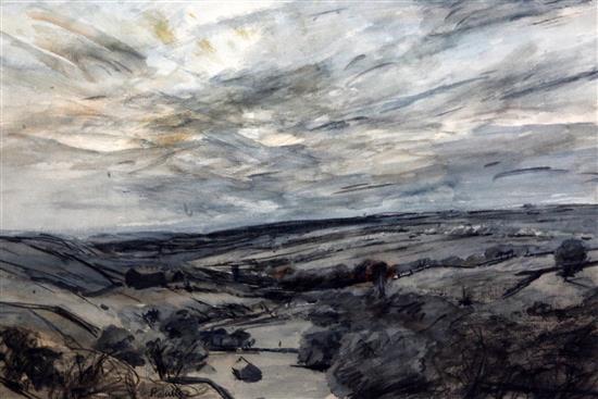 Joseph Pighills (1902-1984) Moorland scenes, largest 13 x 19in.